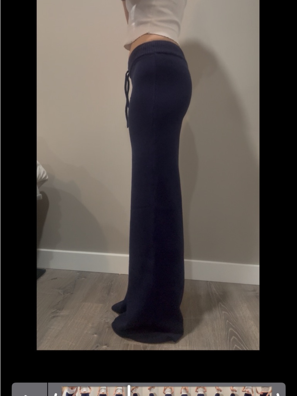 Garage Straight Leg Sweater Pants - Navy - Picture 3 of 7